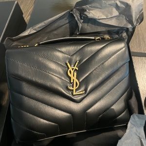 BRAND NEW SAINT LURENT LOULOU SMALL CHAIN BAG IN QUILTED "Y" LEATHER